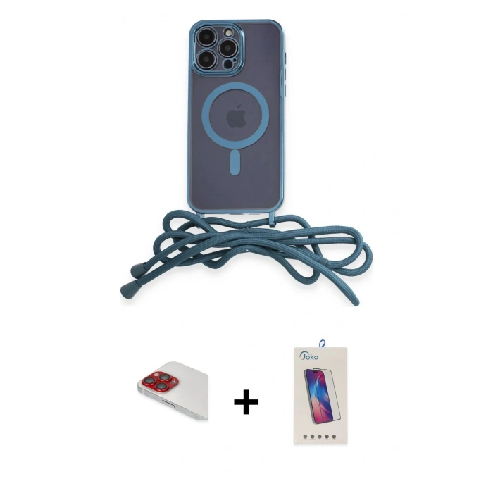 MARSİLYAN™- iPhone 13 Pro Max Kılıf Eksen Özel Seri - Siyah Joko 5D Cam + Kırmızı Pers Alüminyum Kamera Lens