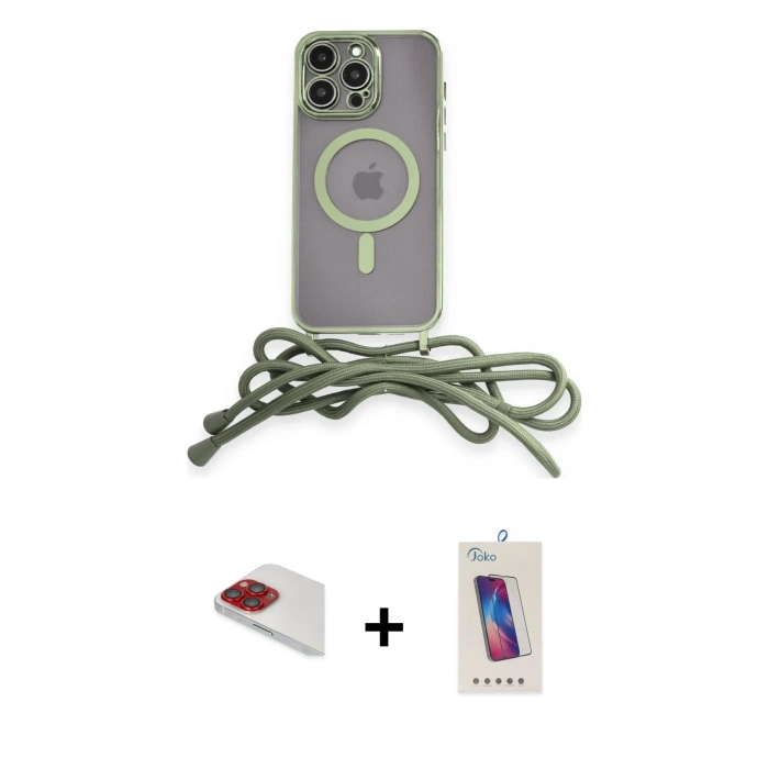 MARSİLYAN™- iPhone 13 Pro Max Kılıf Eksen Özel Seri - Siyah Joko 5D Cam + Kırmızı Pers Alüminyum Kamera Lens