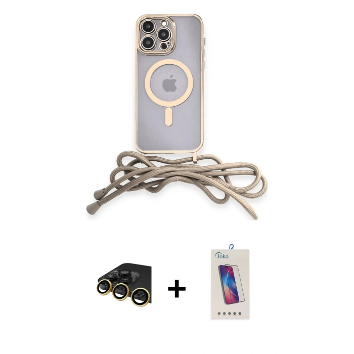 MARSİLYAN™- iPhone 13 Pro Max Kılıf Eksen Özel Seri - Siyah Joko 5D Cam + Raze Metal Kamera Lens - GD