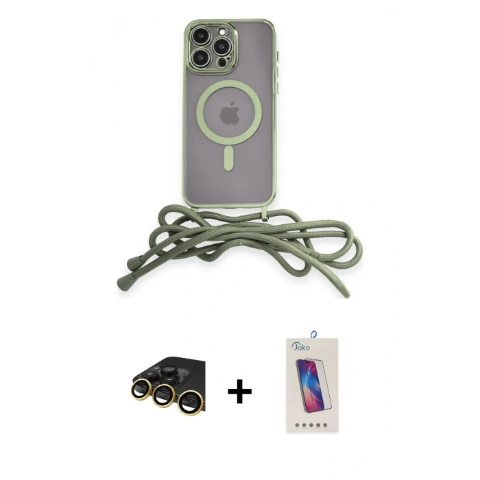 MARSİLYAN™- iPhone 13 Pro Max Kılıf Eksen Özel Seri - Siyah Joko 5D Cam + Raze Metal Kamera Lens - GD