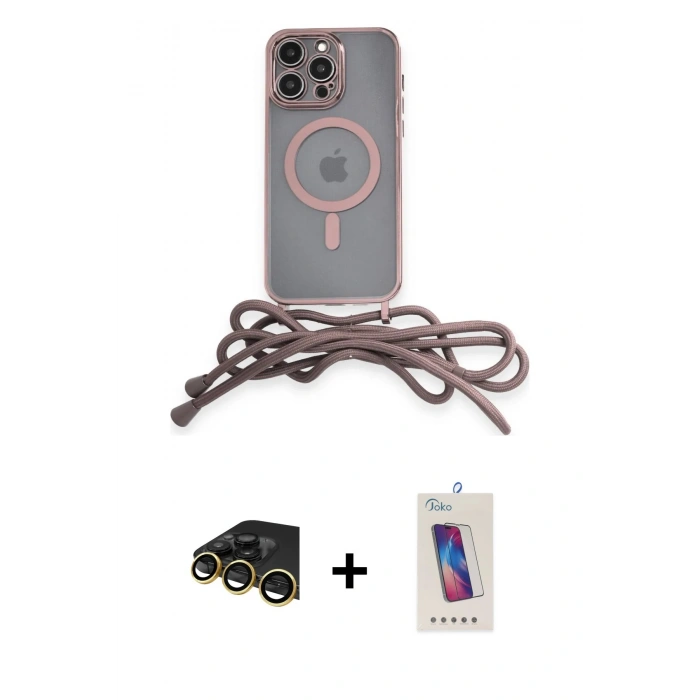 MARSİLYAN™- iPhone 13 Pro Max Kılıf Eksen Özel Seri - Siyah Joko 5D Cam + Raze Metal Kamera Lens - GD