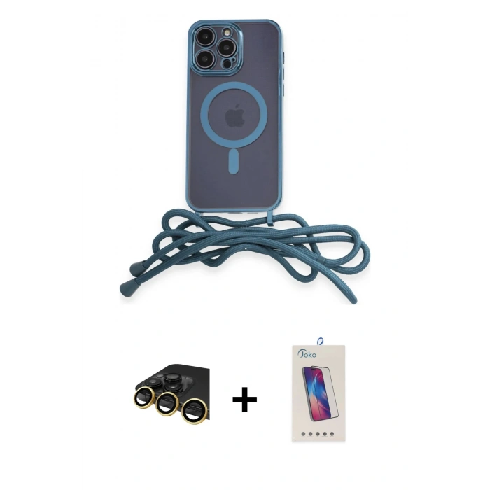 MARSİLYAN™- iPhone 13 Pro Max Kılıf Eksen Özel Seri - Siyah Joko 5D Cam + Raze Metal Kamera Lens - GD
