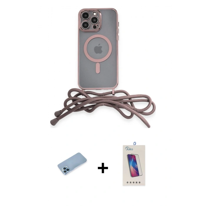 MARSİLYAN™- iPhone 13 Pro Max Kılıf Eksen Özel Seri - Siyah Joko 5D Cam + Shine Kamera Lens Koruma Cam - MI