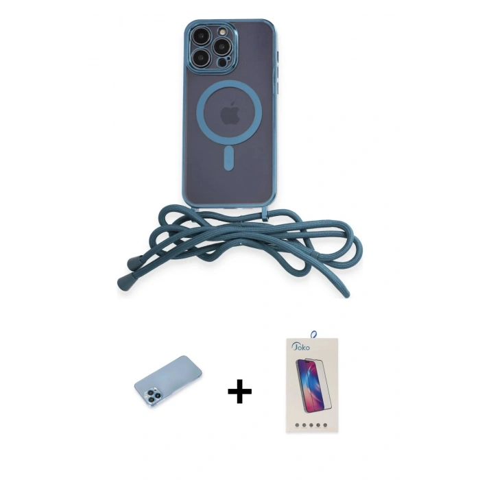MARSİLYAN™- iPhone 13 Pro Max Kılıf Eksen Özel Seri - Siyah Joko 5D Cam + Shine Kamera Lens Koruma Cam - MI