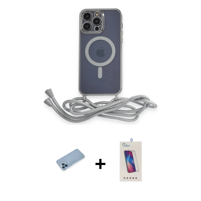 MARSİLYAN™- iPhone 13 Pro Max Kılıf Eksen Özel Seri - Siyah Joko 5D Cam + Shine Kamera Lens Koruma Cam - MI