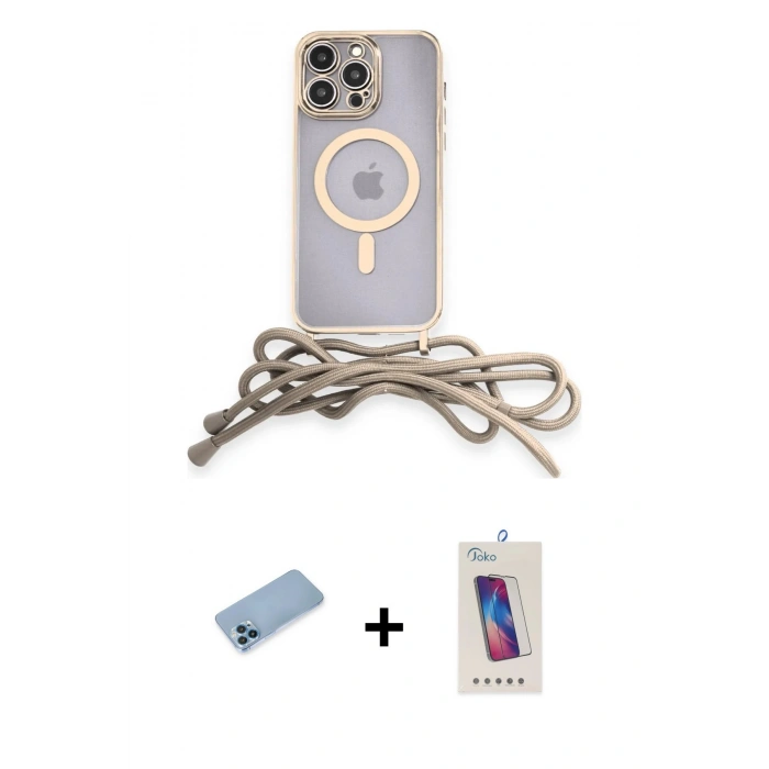 MARSİLYAN™- iPhone 13 Pro Max Kılıf Eksen Özel Seri - Siyah Joko 5D Cam + Shine Kamera Lens Koruma Cam - MI