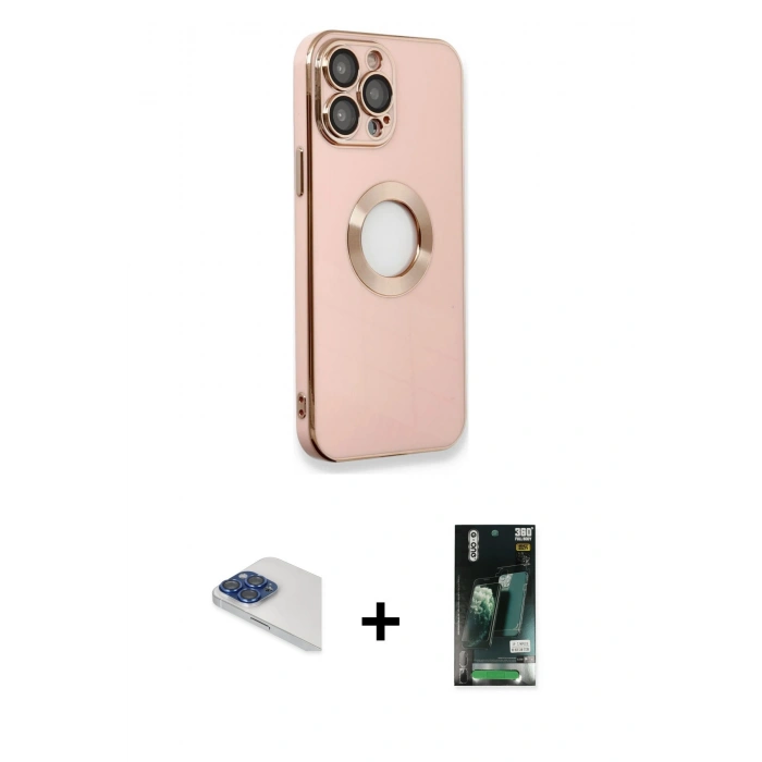 MARSİLYAN™- iPhone 13 Pro Max Kılıf İz Form Serisi - Şeffaf 360 Full Body Arka Koruyucu + Pers Alüminyum Kamera Lens - LT
