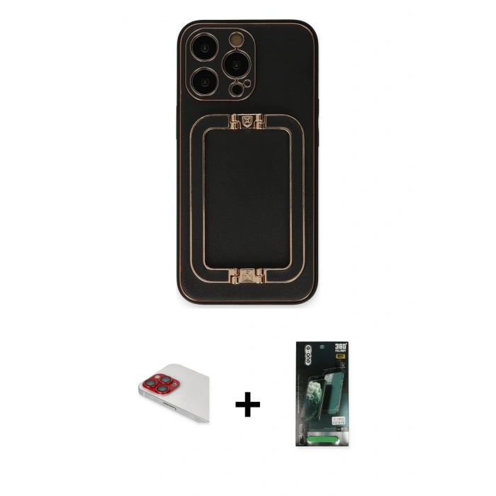 MARSİLYAN™- iPhone 13 Pro Max Kılıf Kozmos Minimal Prime - Şeffaf 360 Full Body Arka Koruyucu + Pers Alüminyum Kamera Lens - KI