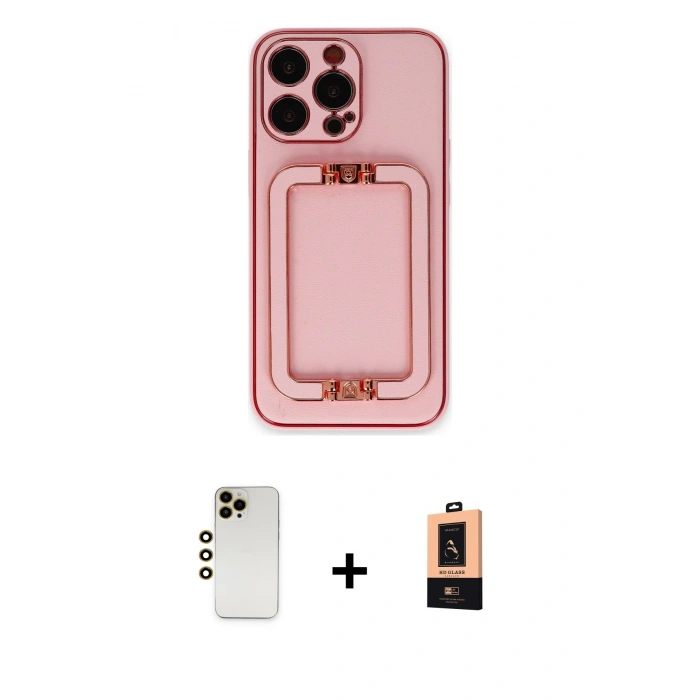 MARSİLYAN™- iPhone 13 Pro Max Kılıf Kozmos Minimal Prime - Şeffaf Maxco Cam Ekran Koruyucu + Shine Kamera Lens - GD