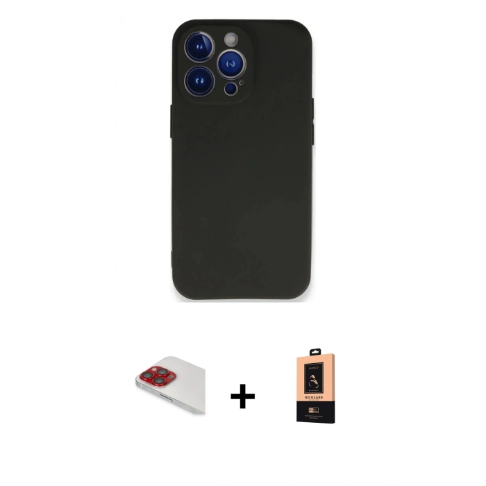 MARSİLYAN™- iPhone 13 Pro Max Kılıf Kozmos Yansıma Özel Seri - Şeffaf Maxco Cam Ekran Koruyucu + Pers Alüminyum Kamera Lens - KI