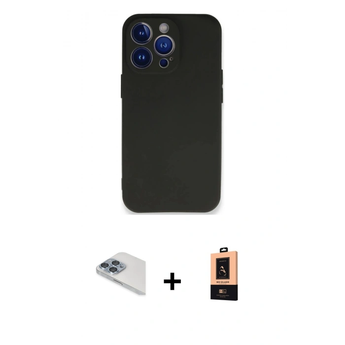 MARSİLYAN™- iPhone 13 Pro Max Kılıf Kozmos Yansıma Özel Seri - Şeffaf Maxco Cam Ekran Koruyucu + Pers Alüminyum Kamera Lens - SABE