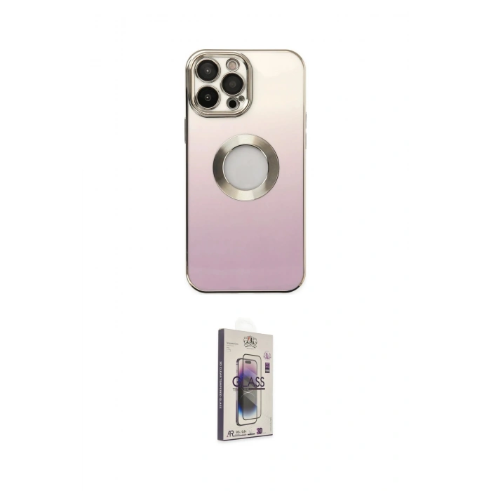 MARSİLYAN™- iPhone 13 Pro Max Kılıf Kutup Yansıma Özel Seri - Siyah Bilvis 3D Cam Ekran Koruyucu
