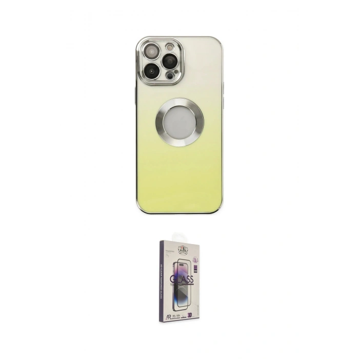 MARSİLYAN™- iPhone 13 Pro Max Kılıf Kutup Yansıma Özel Seri - Siyah Bilvis 3D Cam Ekran Koruyucu
