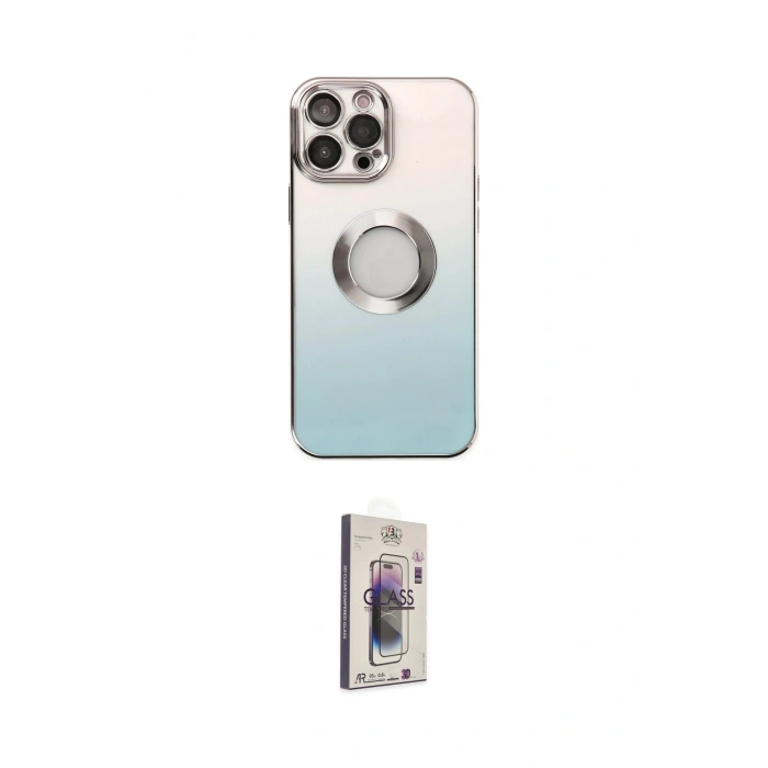MARSİLYAN™- iPhone 13 Pro Max Kılıf Kutup Yansıma Özel Seri - Siyah Bilvis 3D Cam Ekran Koruyucu