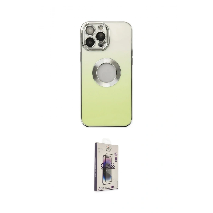 MARSİLYAN™- iPhone 13 Pro Max Kılıf Kutup Yansıma Özel Seri - Siyah Bilvis 3D Cam Ekran Koruyucu