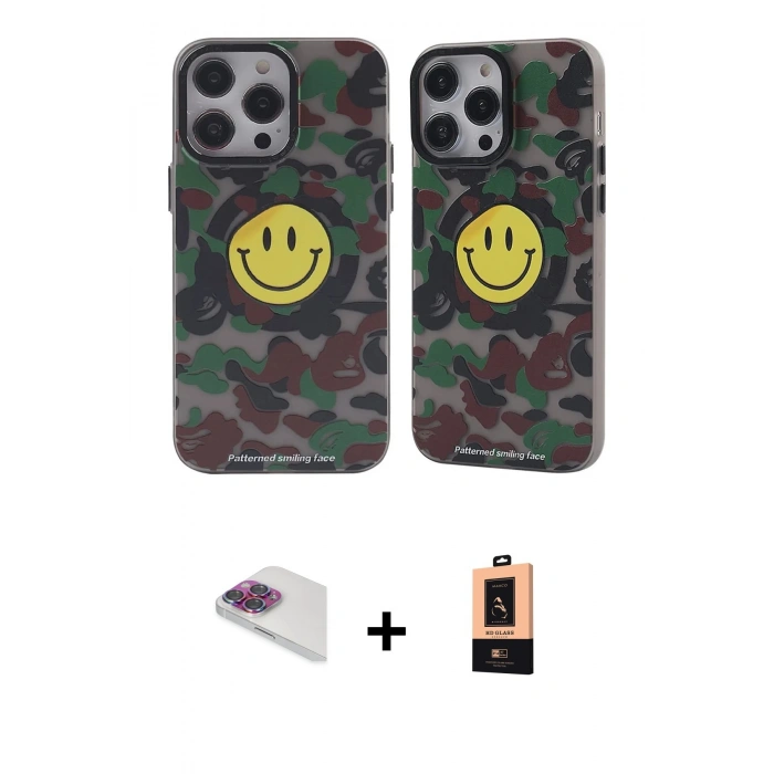 MARSİLYAN™- iPhone 13 Pro Max Kılıf Nova Doku Koleksiyonu - Şeffaf Maxco Cam Ekran Koruyucu + Pers Alüminyum Kamera Lens - GI