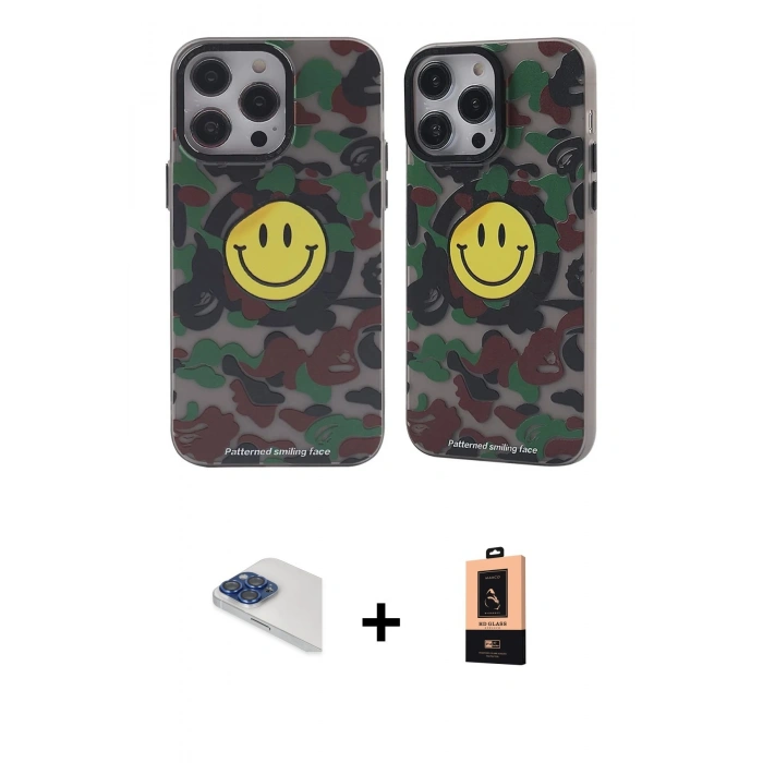MARSİLYAN™- iPhone 13 Pro Max Kılıf Nova Doku Koleksiyonu - Şeffaf Maxco Cam Ekran Koruyucu + Pers Alüminyum Kamera Lens - LT