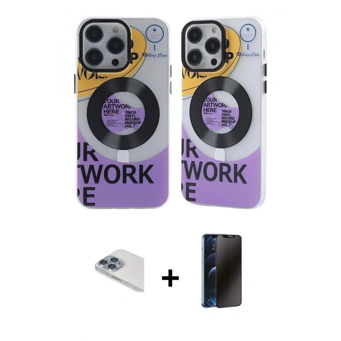 MARSİLYAN™- iPhone 13 Pro Max Kılıf Nova Doku Koleksiyonu - Siyah 3D Antistatik Hayalet Cam Ekran Koruyucu + Sierra Blue Pers Alüminyum Kamera Lens