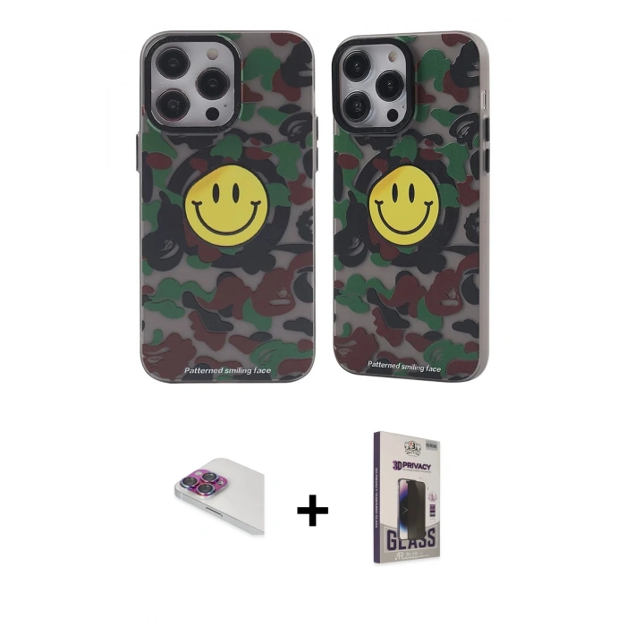 MARSİLYAN™- iPhone 13 Pro Max Kılıf Nova Doku Koleksiyonu - Siyah Bilvis Hayalet Cam Ekran Koruyucu + Pers Alüminyum Kamera Lens - GI