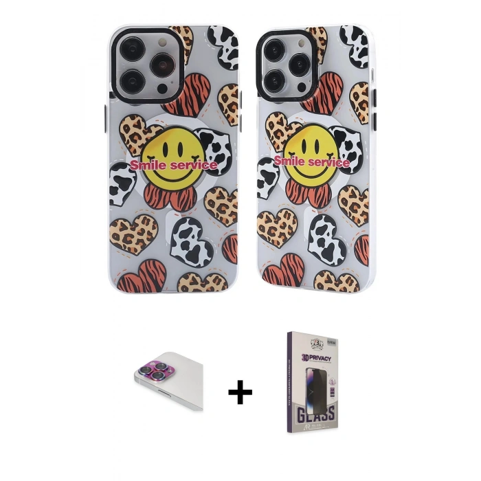 MARSİLYAN™- iPhone 13 Pro Max Kılıf Nova Doku Koleksiyonu - Siyah Bilvis Hayalet Cam Ekran Koruyucu + Pers Alüminyum Kamera Lens - GI