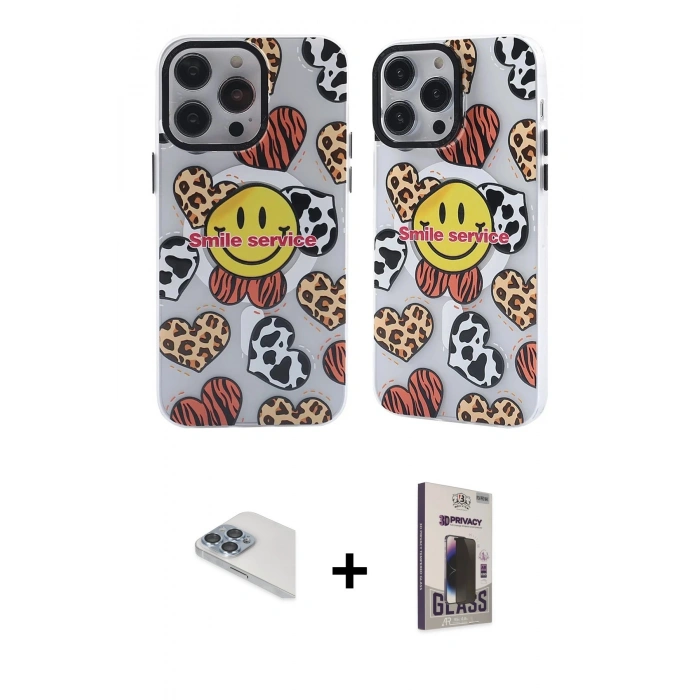 MARSİLYAN™- iPhone 13 Pro Max Kılıf Nova Doku Koleksiyonu - Siyah Bilvis Hayalet Cam Ekran Koruyucu + Pers Alüminyum Kamera Lens - SABE