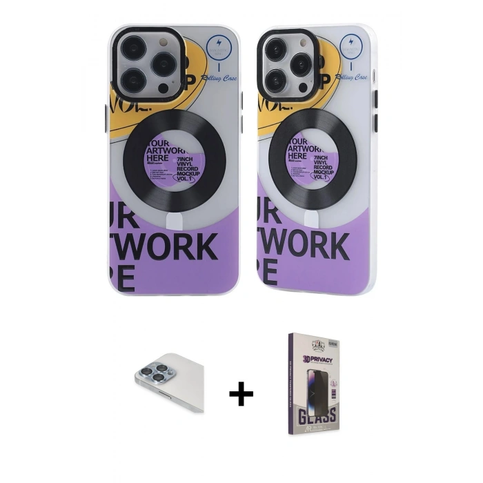 MARSİLYAN™- iPhone 13 Pro Max Kılıf Nova Doku Koleksiyonu - Siyah Bilvis Hayalet Cam Ekran Koruyucu + Pers Alüminyum Kamera Lens - SABE
