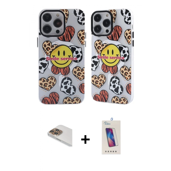 MARSİLYAN™- iPhone 13 Pro Max Kılıf Nova Doku Koleksiyonu - Siyah Joko 5D Cam + Pers Alüminyum Kamera Lens - GD
