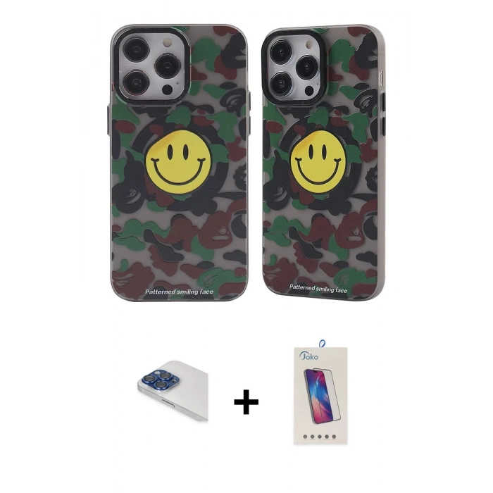 MARSİLYAN™- iPhone 13 Pro Max Kılıf Nova Doku Koleksiyonu - Siyah Joko 5D Cam + Pers Alüminyum Kamera Lens - LT