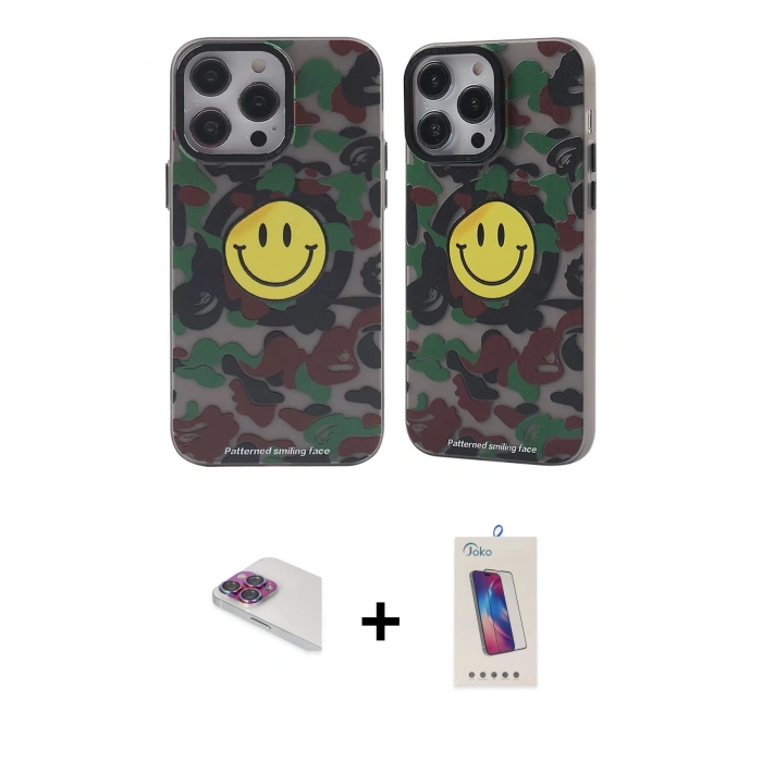 MARSİLYAN™- iPhone 13 Pro Max Kılıf Nova Doku Koleksiyonu - Siyah Joko 5D Cam + Pers Alüminyum Kamera Lens - GI