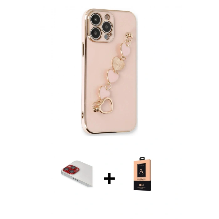 MARSİLYAN™- iPhone 13 Pro Max Kılıf Nova Işık Prime - Şeffaf Maxco Cam Ekran Koruyucu + Pers Alüminyum Kamera Lens - KI