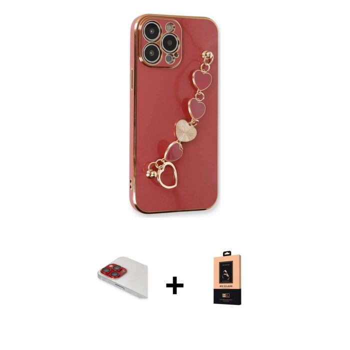 MARSİLYAN™- iPhone 13 Pro Max Kılıf Nova Işık Prime - Şeffaf Maxco Cam Ekran Koruyucu + Pers Alüminyum Kamera Lens - KI