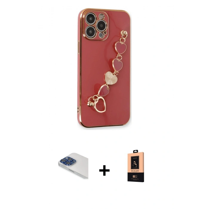 MARSİLYAN™- iPhone 13 Pro Max Kılıf Nova Işık Prime - Şeffaf Maxco Cam Ekran Koruyucu + Pers Alüminyum Kamera Lens - LT