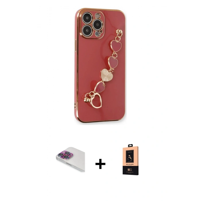 MARSİLYAN™- iPhone 13 Pro Max Kılıf Nova Işık Prime - Şeffaf Maxco Cam Ekran Koruyucu + Pers Alüminyum Kamera Lens - GI