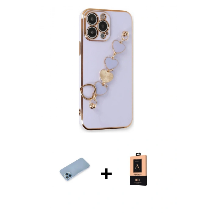 MARSİLYAN™- iPhone 13 Pro Max Kılıf Nova Işık Prime - Şeffaf Maxco Cam Ekran Koruyucu + Shine Kamera Lens Koruma Cam - MI