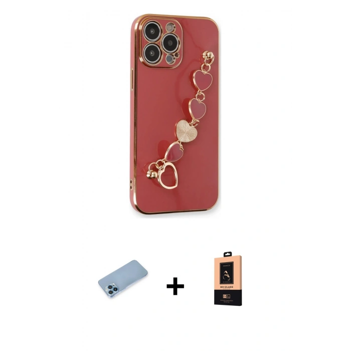 MARSİLYAN™- iPhone 13 Pro Max Kılıf Nova Işık Prime - Şeffaf Maxco Cam Ekran Koruyucu + Shine Kamera Lens Koruma Cam - MI