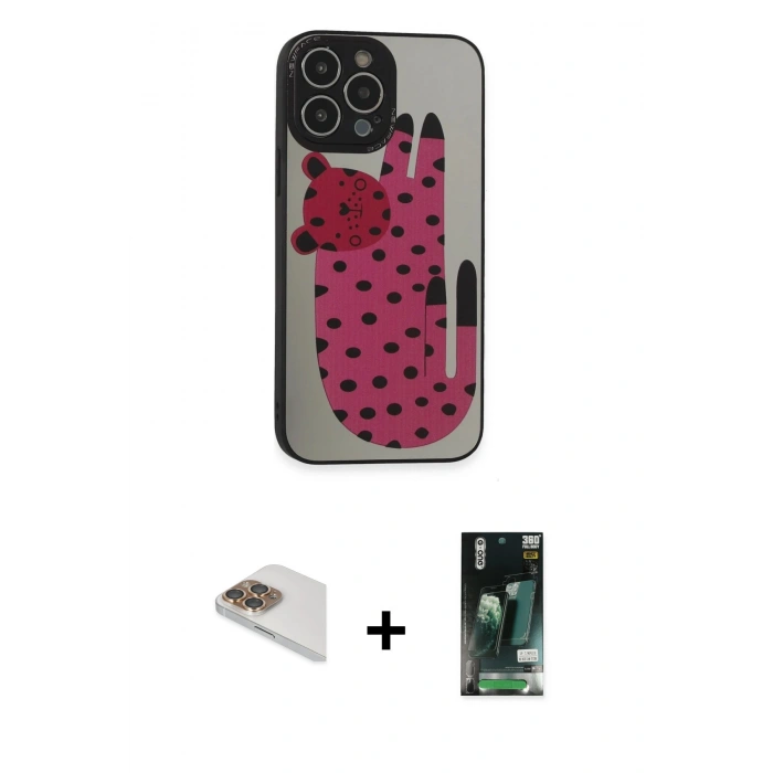 MARSİLYAN™- iPhone 13 Pro Max Kılıf Odak Klasik Serisi - Şeffaf 360 Full Body Arka Koruyucu + Pers Alüminyum Kamera Lens - GD