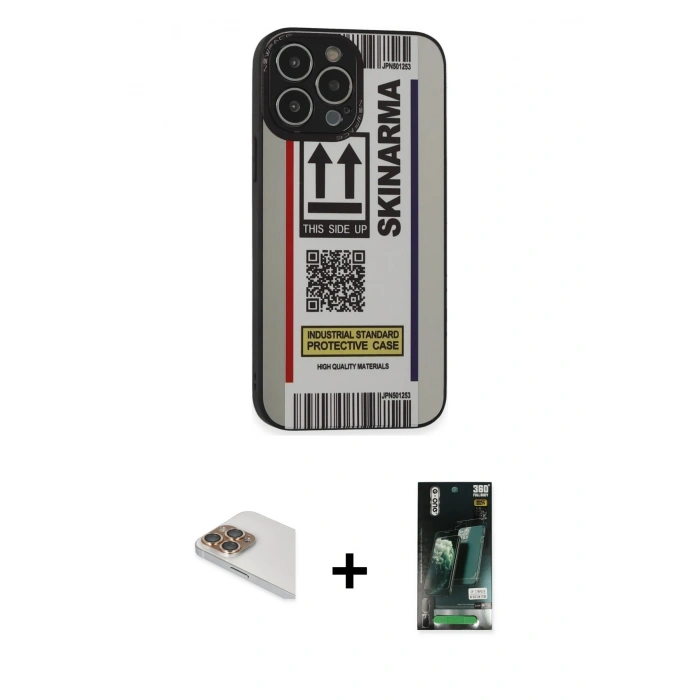 MARSİLYAN™- iPhone 13 Pro Max Kılıf Odak Klasik Serisi - Şeffaf 360 Full Body Arka Koruyucu + Pers Alüminyum Kamera Lens - GD