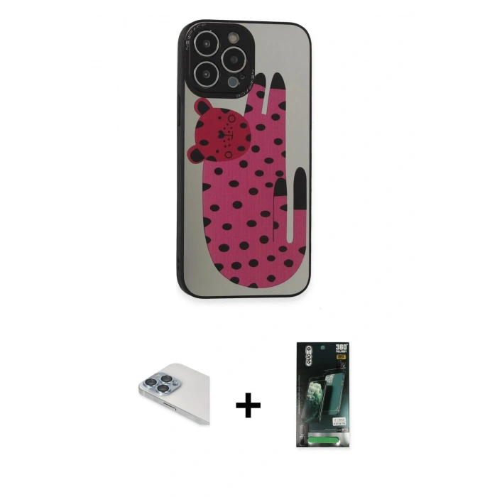 MARSİLYAN™- iPhone 13 Pro Max Kılıf Odak Klasik Serisi - Şeffaf 360 Full Body Arka Koruyucu + Sierra Blue Pers Alüminyum Kamera Lens