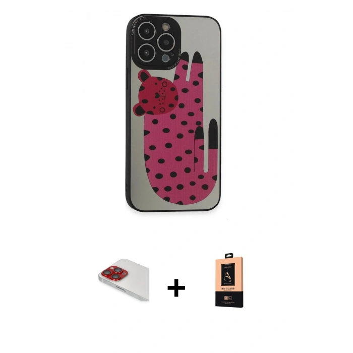 MARSİLYAN™- iPhone 13 Pro Max Kılıf Odak Klasik Serisi - Şeffaf Maxco Cam Ekran Koruyucu + Pers Alüminyum Kamera Lens - KI