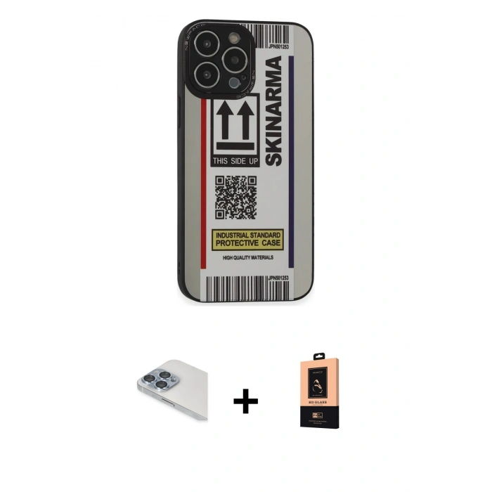 MARSİLYAN™- iPhone 13 Pro Max Kılıf Odak Klasik Serisi - Şeffaf Maxco Cam Ekran Koruyucu + Pers Alüminyum Kamera Lens - SABE