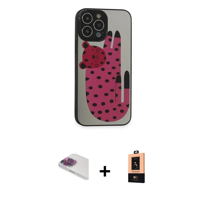 MARSİLYAN™- iPhone 13 Pro Max Kılıf Odak Klasik Serisi - Şeffaf Maxco Cam Ekran Koruyucu + Pers Alüminyum Kamera Lens - GI
