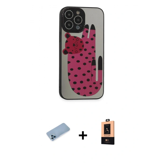 MARSİLYAN™- iPhone 13 Pro Max Kılıf Odak Klasik Serisi - Şeffaf Maxco Cam Ekran Koruyucu + Shine Kamera Lens Koruma Cam - MI