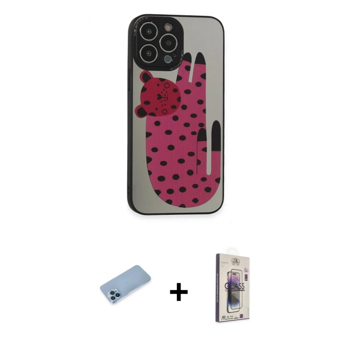 MARSİLYAN™- iPhone 13 Pro Max Kılıf Odak Klasik Serisi - Siyah Bilvis 3D Cam Ekran Koruyucu + Shine Kamera Lens Koruma Cam - MI