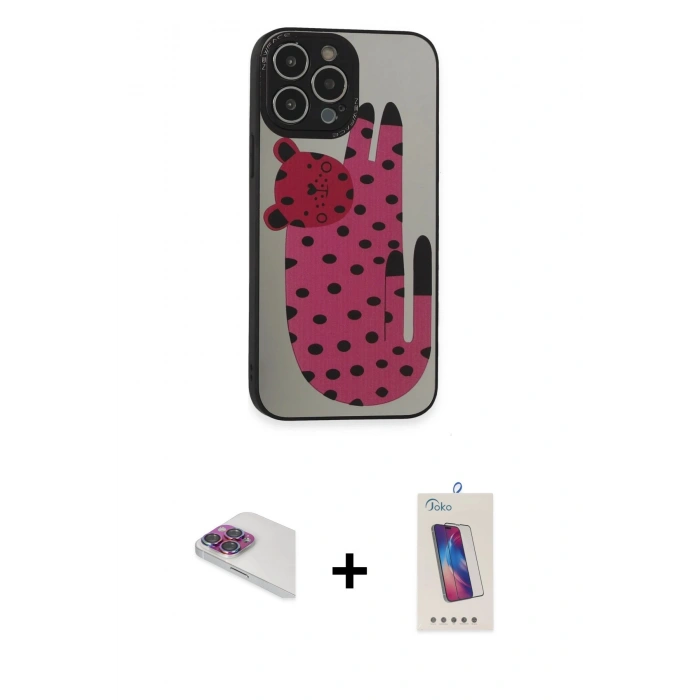 MARSİLYAN™- iPhone 13 Pro Max Kılıf Odak Klasik Serisi - Siyah Joko 5D Cam + Pers Alüminyum Kamera Lens - GI