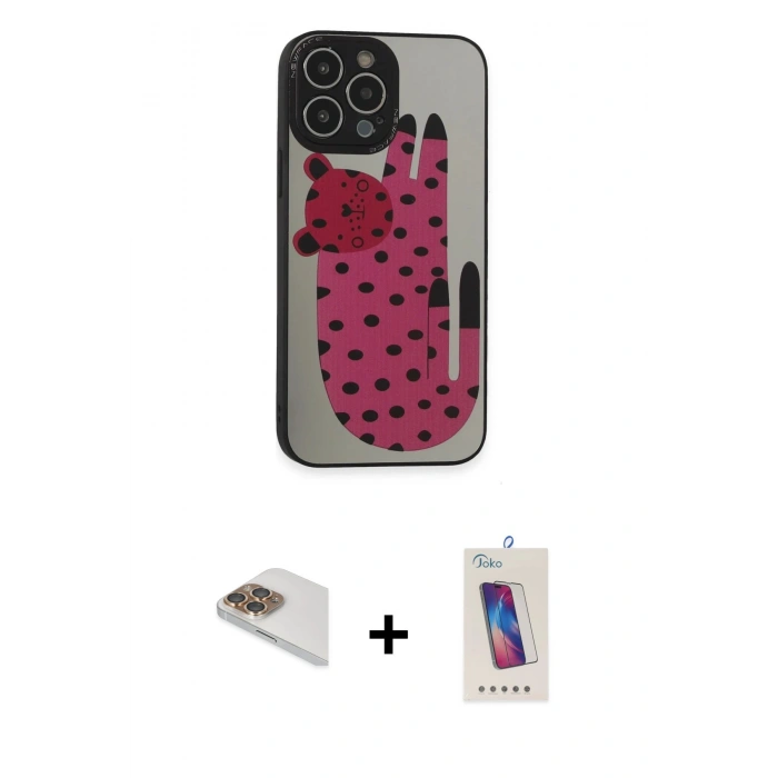 MARSİLYAN™- iPhone 13 Pro Max Kılıf Odak Klasik Serisi - Siyah Joko 5D Cam + Pers Alüminyum Kamera Lens - GD