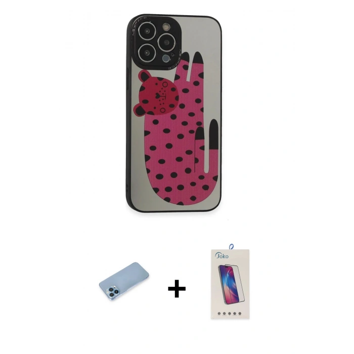 MARSİLYAN™- iPhone 13 Pro Max Kılıf Odak Klasik Serisi - Siyah Joko 5D Cam + Shine Kamera Lens Koruma Cam - MI