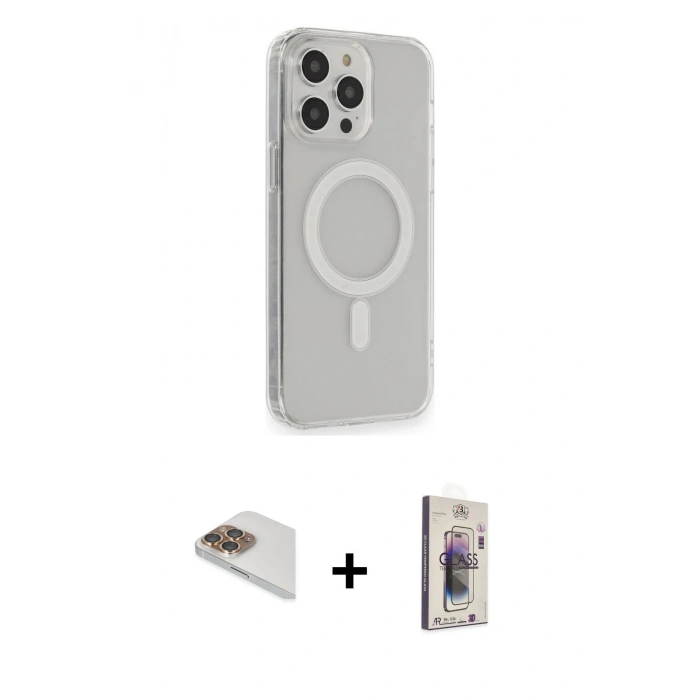 MARSİLYAN™- iPhone 13 Pro Max Kılıf Pusula Çizgi Koleksiyonu - Siyah Bilvis 3D Cam Ekran Koruyucu + Pers Alüminyum Kamera Lens - GD