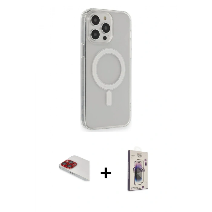 MARSİLYAN™- iPhone 13 Pro Max Kılıf Pusula Çizgi Koleksiyonu - Siyah Bilvis 3D Cam Ekran Koruyucu + Pers Alüminyum Kamera Lens - KI
