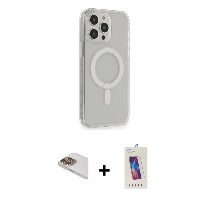 MARSİLYAN™- iPhone 13 Pro Max Kılıf Pusula Çizgi Koleksiyonu - Siyah Joko 5D Cam + Pers Alüminyum Kamera Lens - GD