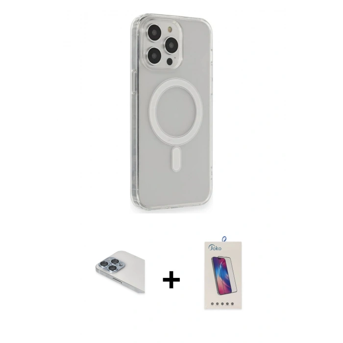MARSİLYAN™- iPhone 13 Pro Max Kılıf Pusula Çizgi Koleksiyonu - Siyah Joko 5D Cam + Sierra Blue Pers Alüminyum Kamera Lens